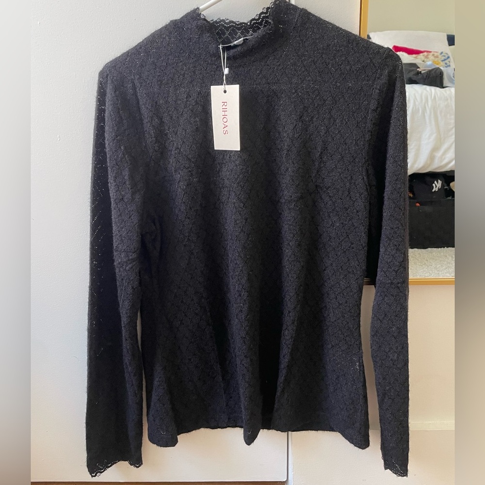 Rihoas The Floral See-Through Knitwear